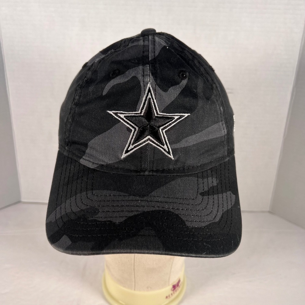 New Era Womens Dallas Cowboys 9TWENTY Camo Adjustable Hat Black Grey